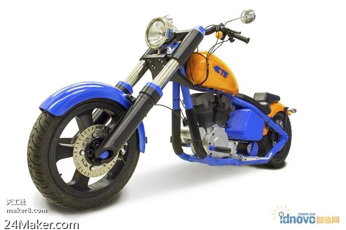 首辆3D打印摩托车：时速15英里可载两人