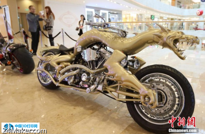 3D打印的龙形摩托车问世