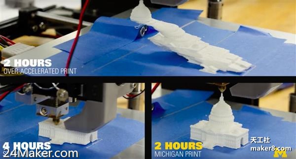 使用振动减轻算法，密西根大学教授将3D打印速度提高一倍